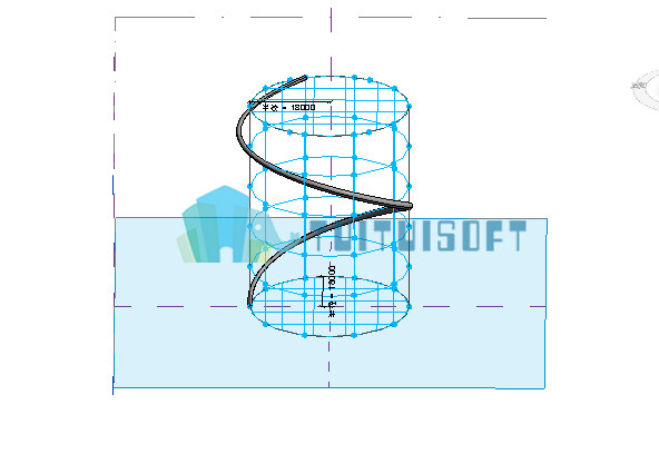 腿腿教学网-Revit如何创建自适应螺旋线