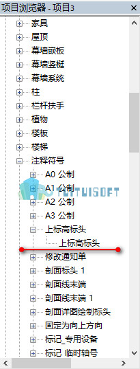 腿腿教学网-为什么打开revit中只有圆标头？