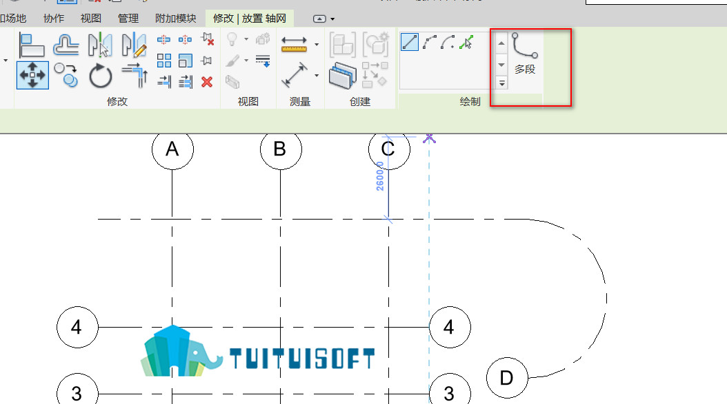 2018-11-29_142924.jpg 腿腿教学网-revit标高轴网绘制详解