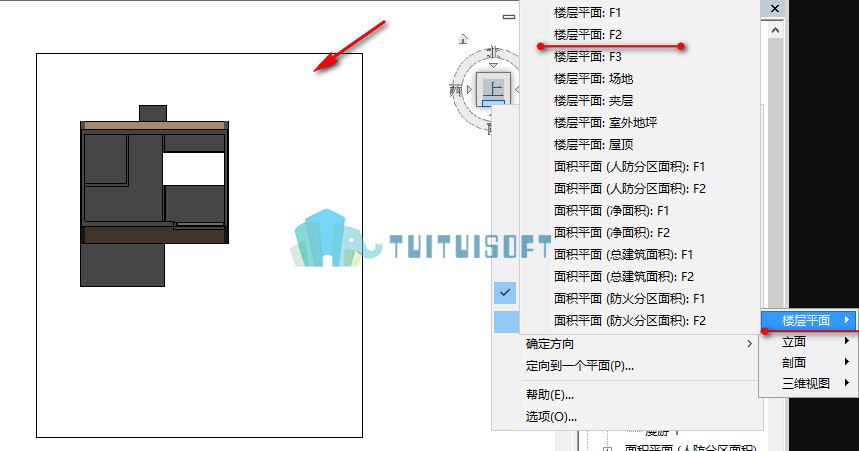 2018-12-09_142801.jpg 腿腿教学网-revit中快速定向到视图功能的应用