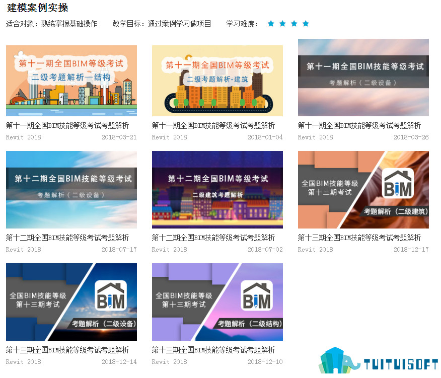 腿腿教学网-bim等级考试二级视频哪里有？