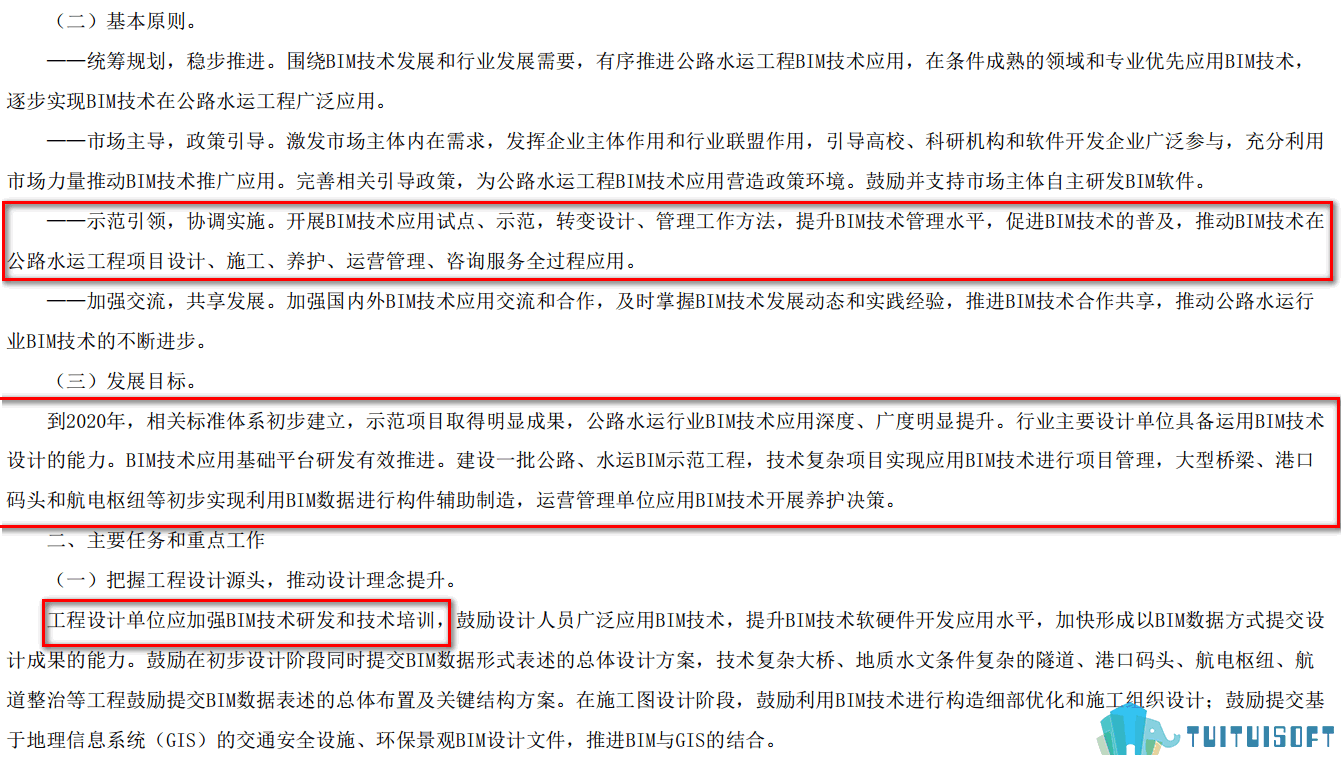 腿腿教学网-BIM政策风向标——全国—《交通运输部办公厅关于推进公路水运工程BIM技术应用的指导意见》