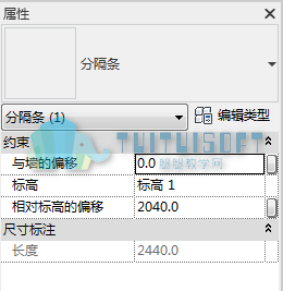 腿腿教学网-Revit中的墙分隔缝拥有哪些实例属性呢？