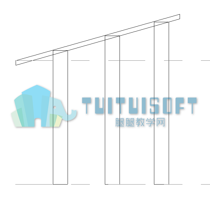 腿腿教学网-Revit中建筑柱附着其他图元时剪切目标实例将会怎样？