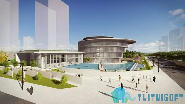 腿腿教学网-建筑BIM模型渲染后是什么样子？BIM模型效果图展示
