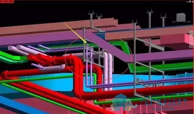 腿腿教学网-“BIM+综合支吊架”如何解决有限空间中的管线布置？