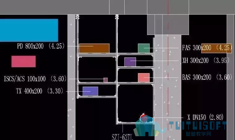 腿腿教学网-“BIM+综合支吊架”如何解决有限空间中的管线布置？