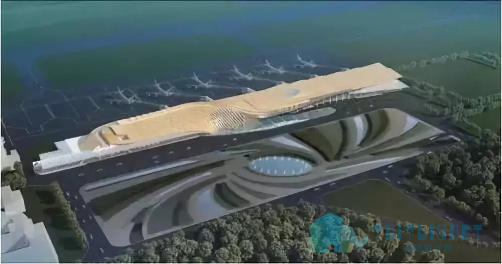 01.jpg 腿腿教学网-BIM技术在铜仁机场航站楼复杂异形曲面设计中的应用
