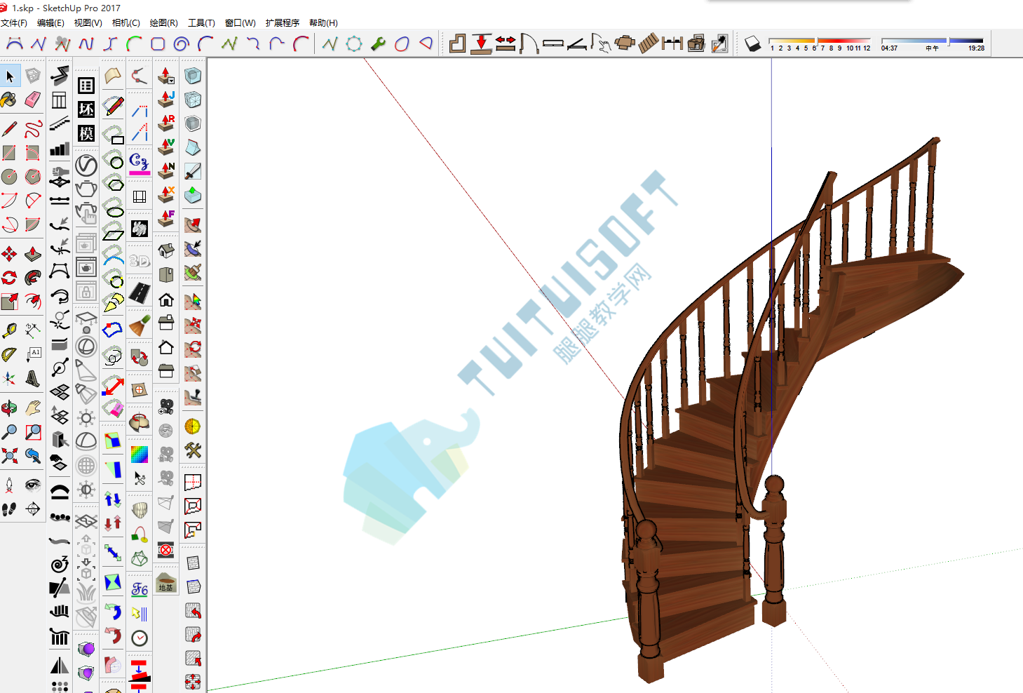 腿腿教学网-【BIM免费教程】利用Deep6.3，3Dmax导入SU的方法