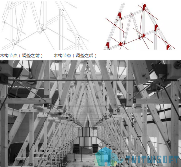 BIM模型施工 BIM木结构 腿腿教学网-BIM技术是如何解决木结构施工问题的?BIM模型施工中木结构调整办法