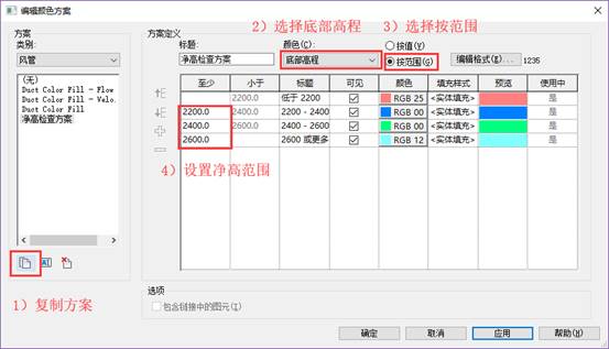 Revit编辑颜色方案配置