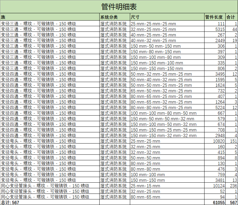 revit明细表导出excel