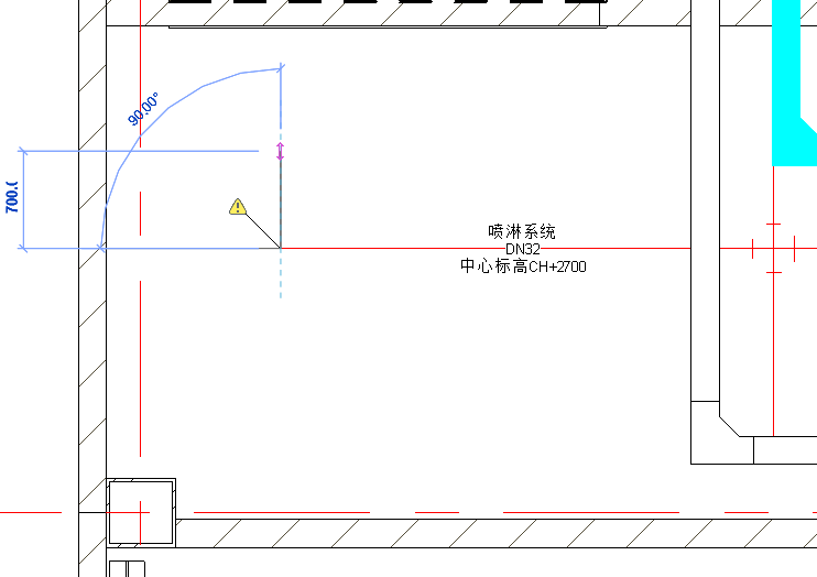 revit创建管道后标记