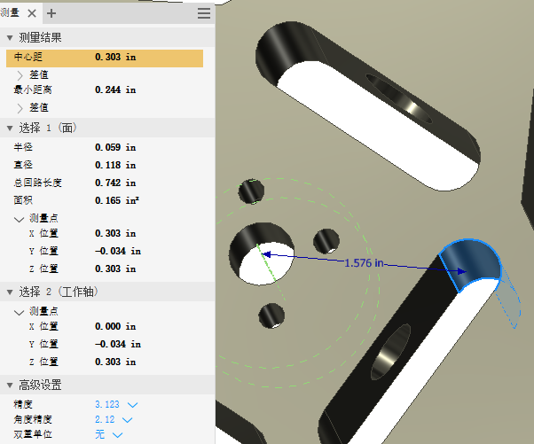 腿腿教学网-AUTODESK INVENTOR 2021：在模型中测量距离、长度、角度、周长或面积的步骤