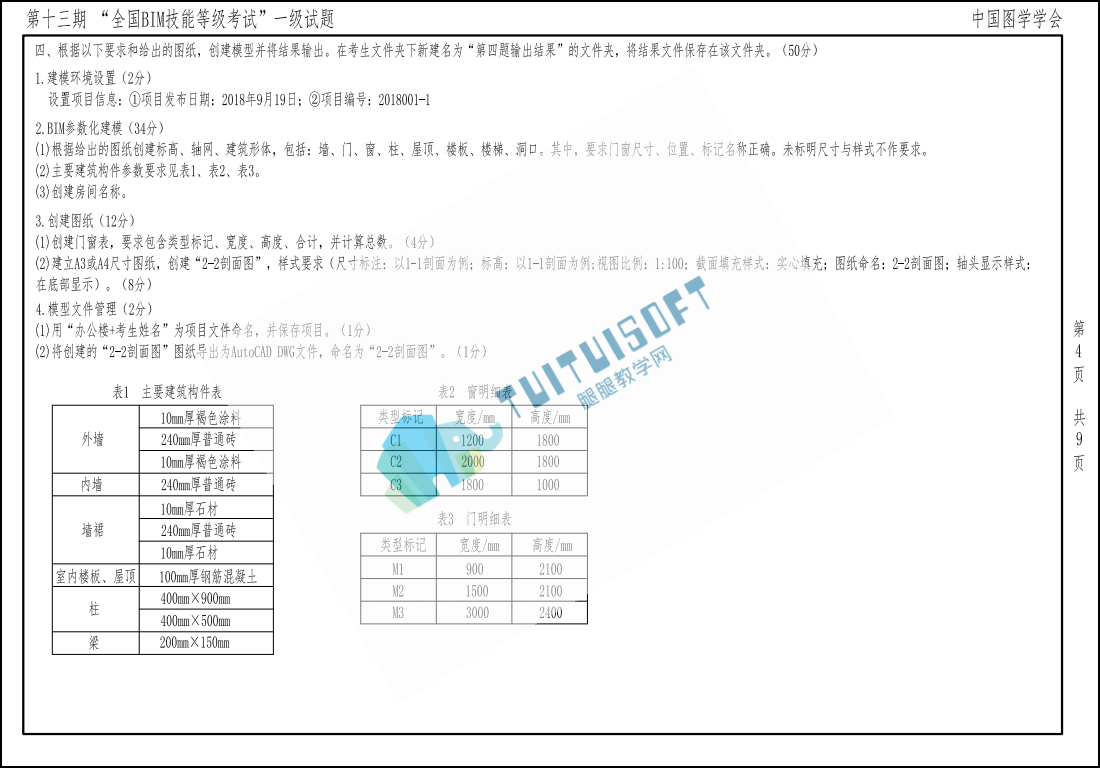 第十三届BIM考试,BIM考试,BIM 腿腿教学网-第十三届BIM考试题回盘,看看还有哪道题你不会?
