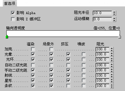 3DS MAX 2021,3DS MAX 腿腿教学网-3DS MAX 2021光斑首选项怎么设置?每个选项都是什么意思?