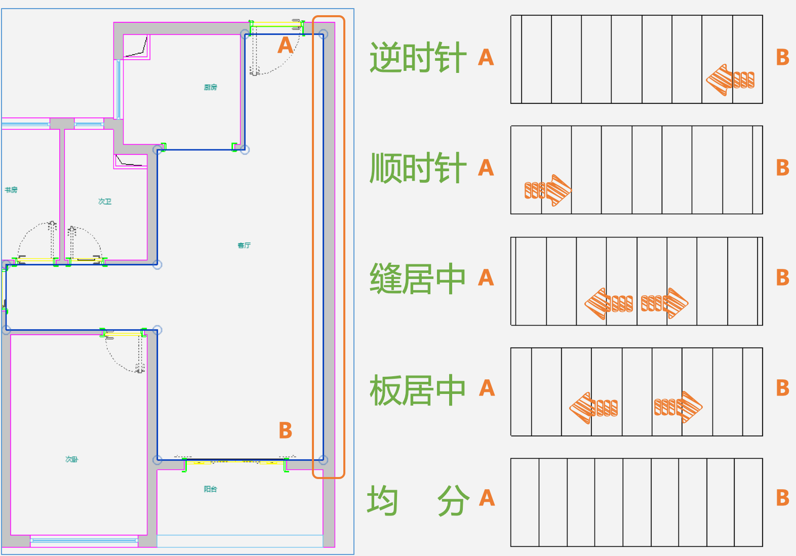 B-1-3 墙饰面基线设置-9.png 腿腿教学网-毕马装饰软件功能详解-墙饰面基线设置