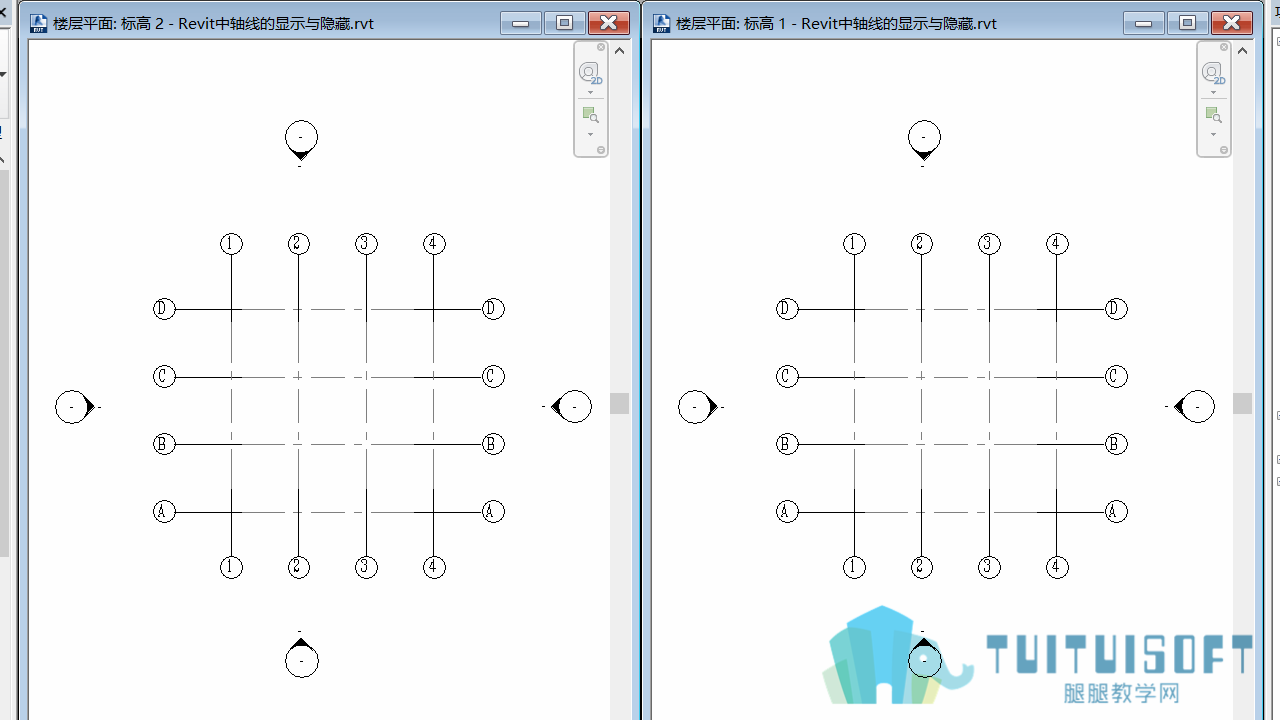 0102_轴网在两个标高中.png 0102_轴网在两个标高中.png