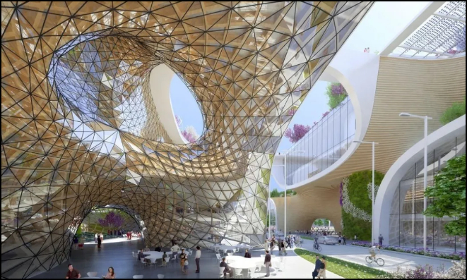 BIM建筑,BIM案例,BIM 腿腿教学网-曲面BIM建筑案例——如何利用Rhino实现极小曲面应用?