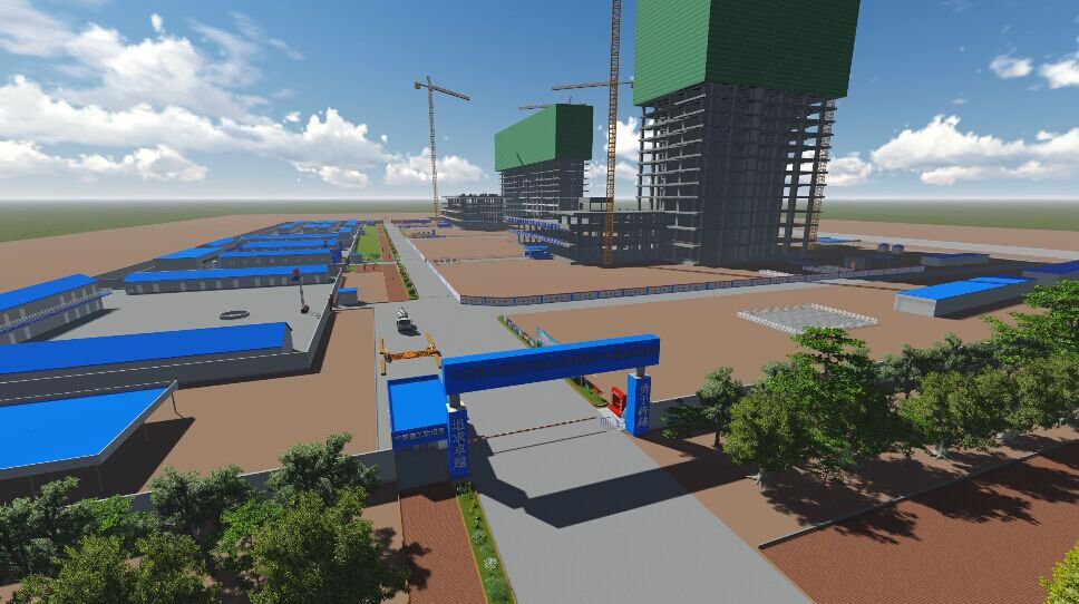 BIM施工案例,施工场地布置 腿腿教学网-BIM施工案例:BIM场地标准化布置怎么做?这个案例告诉你