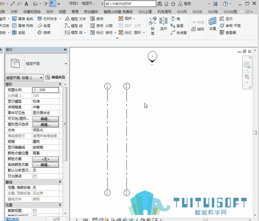 04先复制一根改为正确的轴号，再创建其他轴网.gif