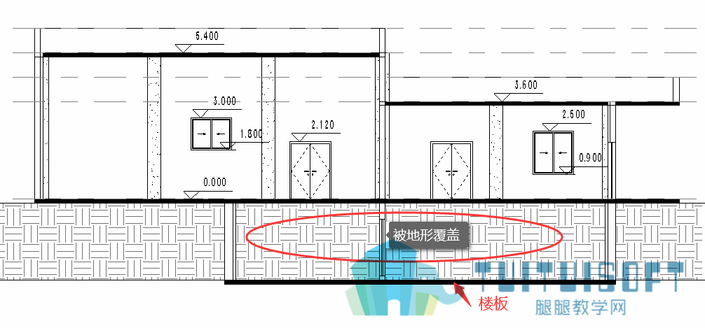 02 楼板创建的地下室被地形覆盖.png 02 楼板创建的地下室被地形覆盖.png