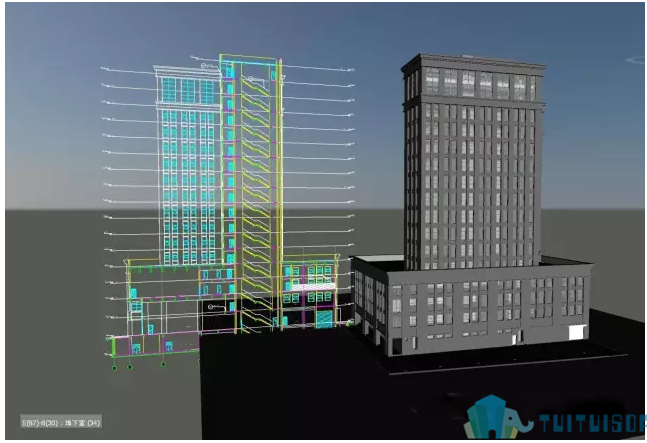 Revit模型,Revit画,Revit 腿腿教学网-Revit画建筑模型的顺序是什么?共分几步走?