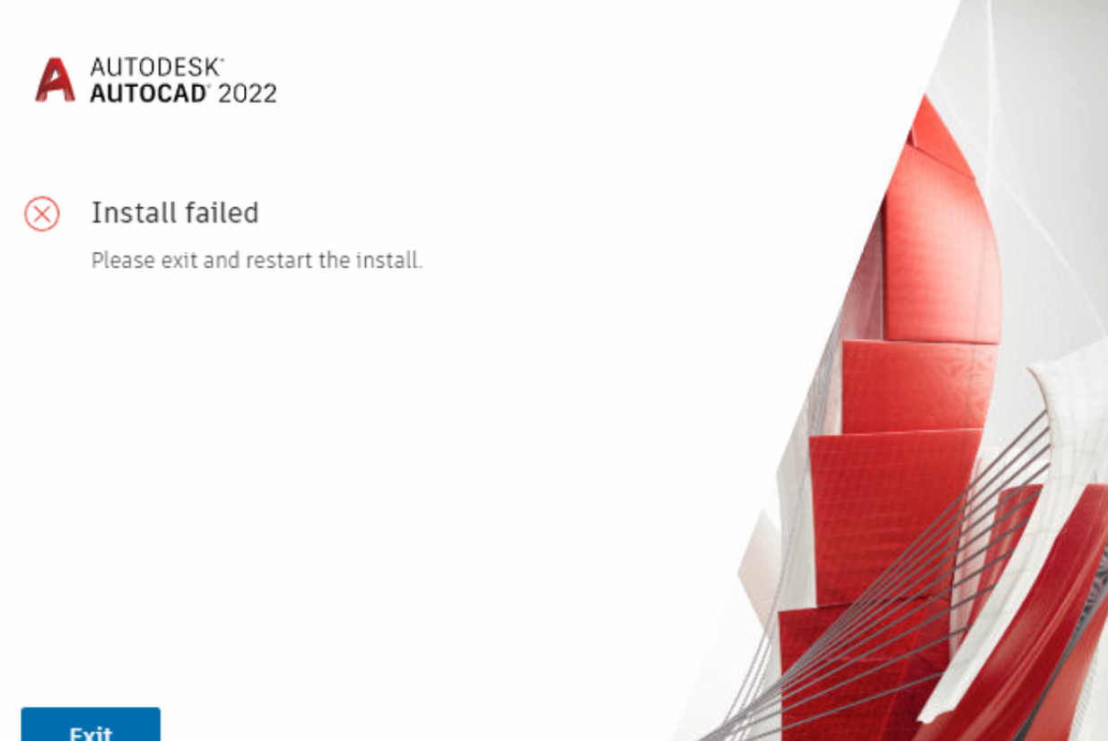 image.png 腿腿教学网-CAD directX安装失败怎么办?由于DirectX组件存在问题,安装AutoCAD或AutoCAD LT 2022时显示“安装失败”