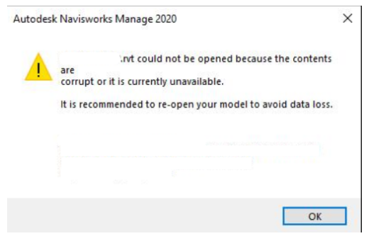 腿腿教学网-Navisworks模型内容损坏怎么办？Navisworks内容已损坏怎么办？