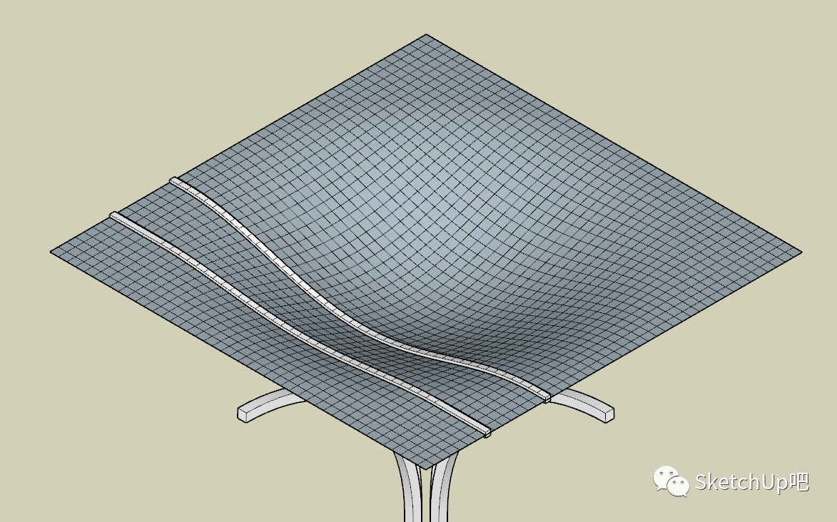 SketchUp,SketchUp技巧 腿腿教学网-如何用SketchUp做廊架建模?小白都能学会!