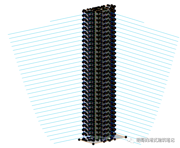 腿腿教学网-Revit如何计算风荷载位移？用Revit Robot Structural Analysis计算风荷载位移