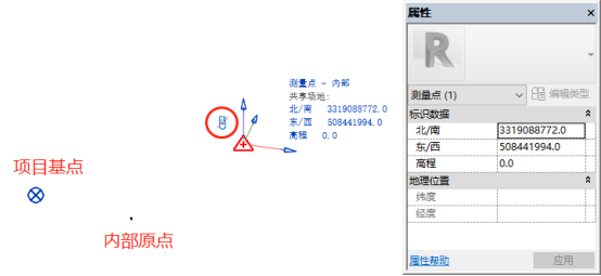 腿腿教学网-Revit技巧：在Revit中表达项目点位坐标（一）