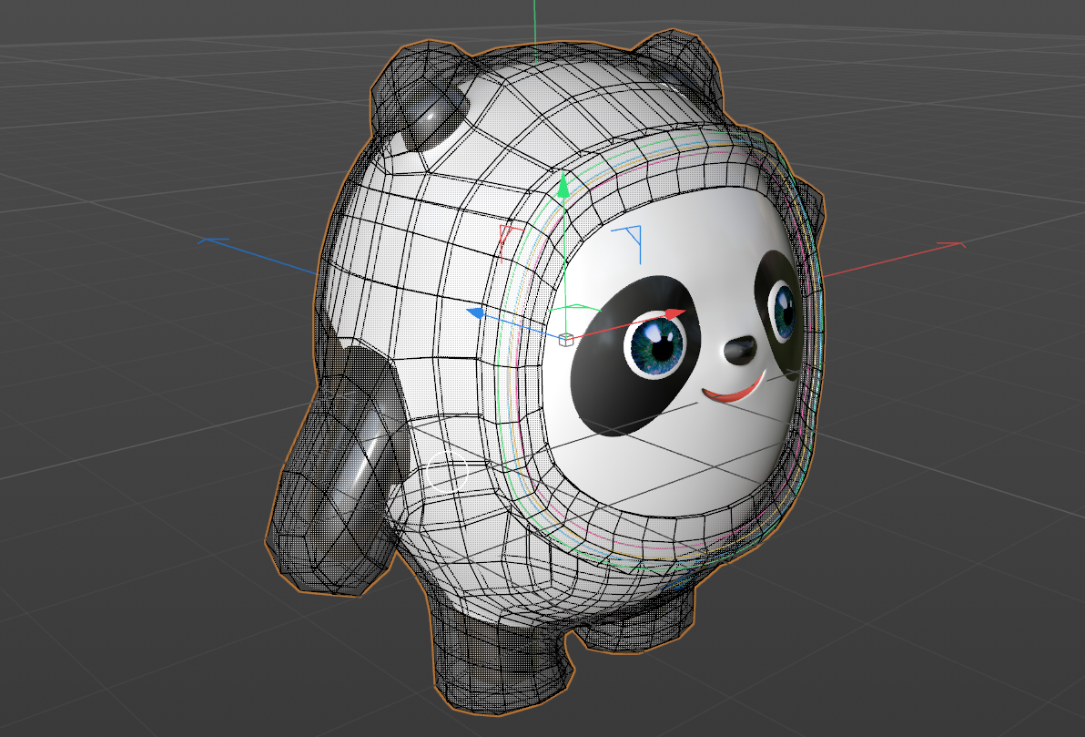 c92ca7184fe528b232f2089968778dc4.png 腿腿教学网-C4D建模教程:如何用C4D建一个冰墩墩模型建?手把手教会你!