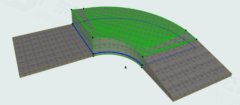 cef7318c27d452c18f90b0c561f7449c.png 腿腿教学网-ArchiCAD如何画坡道?借助ArchiCAD中的网面工具画转弯坡道