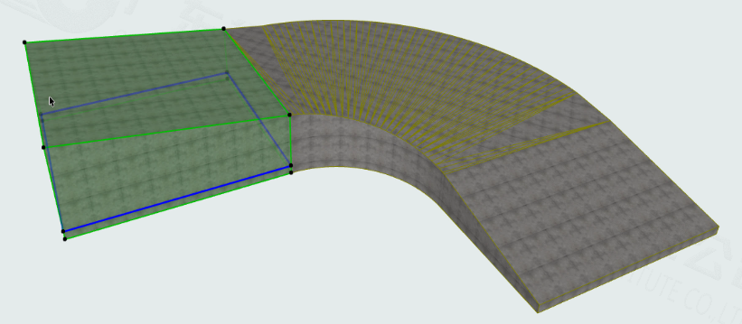 b922db02910c2d2f36519f1806eb717e.png 腿腿教学网-ArchiCAD如何画坡道?借助ArchiCAD中的网面工具画转弯坡道