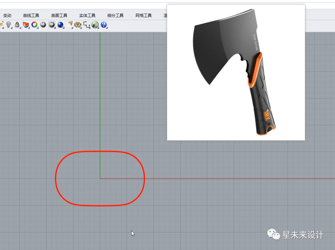 1578941b7a9ddab9446c4b190f9e9a88.png 腿腿教学网-Rhino怎么建斧头?钣金战斧Rhino犀牛建模案例分享