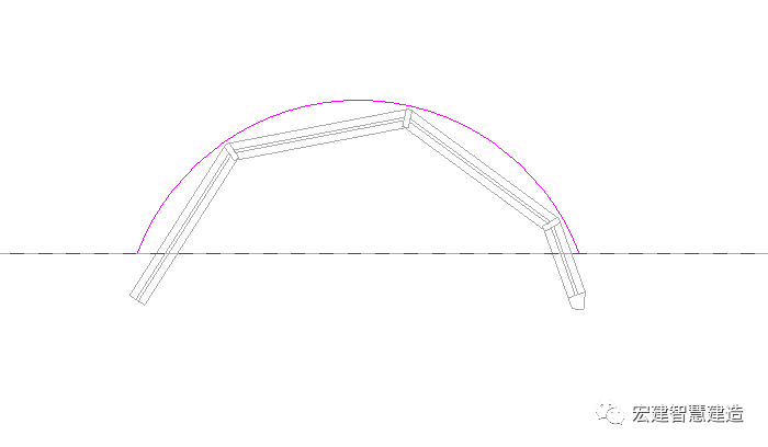 ba86a7a4a3d3c7ad6abec0d3b014810c.png 腿腿教学网-Revit怎么画雨棚?Revit钢结构弧形雨棚创建