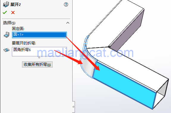 5b095e23de07a1507554c1465b6c4954.png 腿腿教学网-Solidworks圆弧怎么展开?Solidworks直角方管大圆弧展开