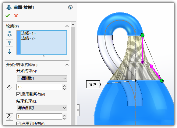 21f4a5d50359bf7f1315652f273ac028.png 腿腿教学网-Solidworks如何画克莱因瓶?Solidworks画克莱因瓶教程