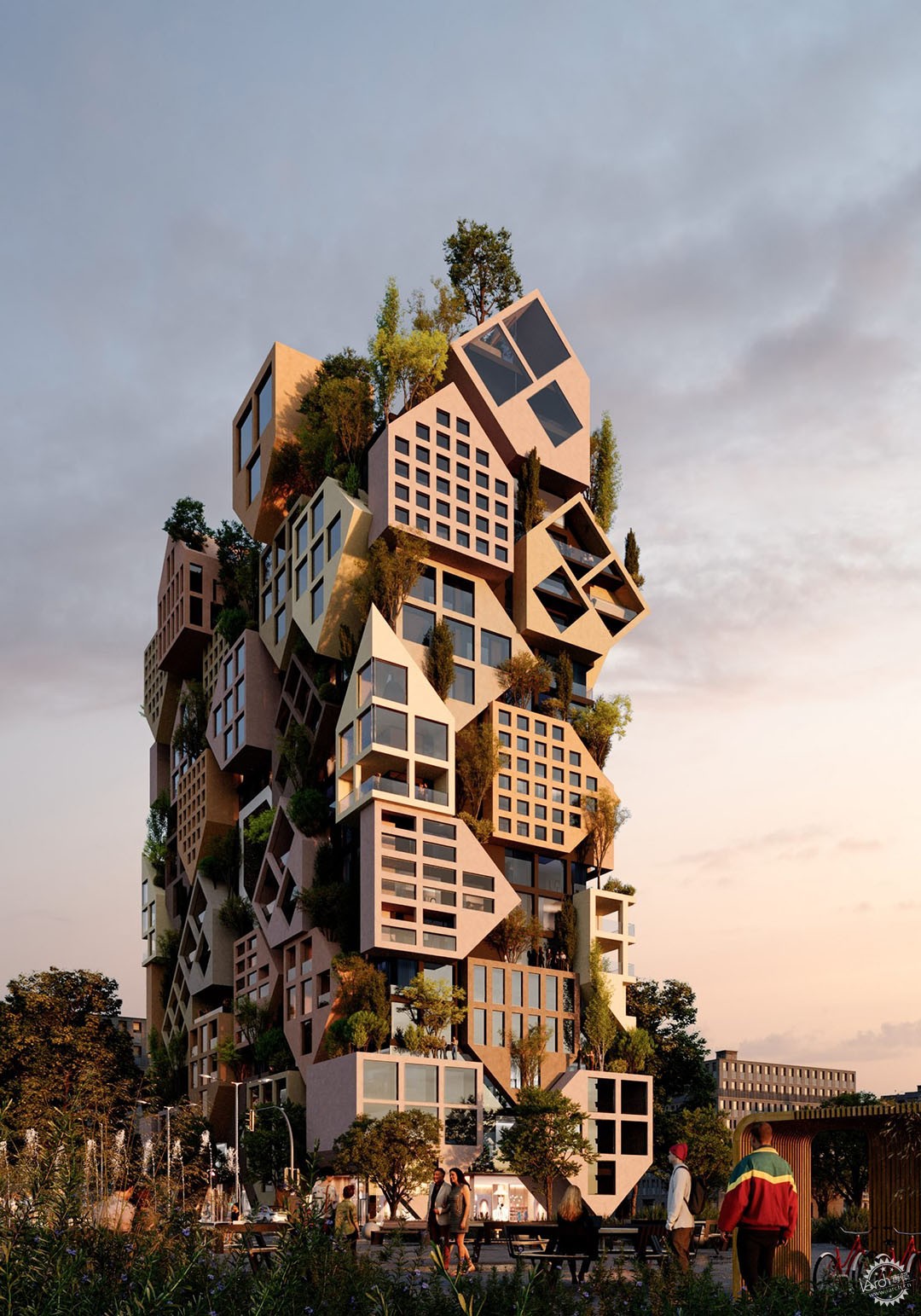 像拼图一样建高楼，“Puzzle Tirana”多功能高层建筑的设计理念第2张图片