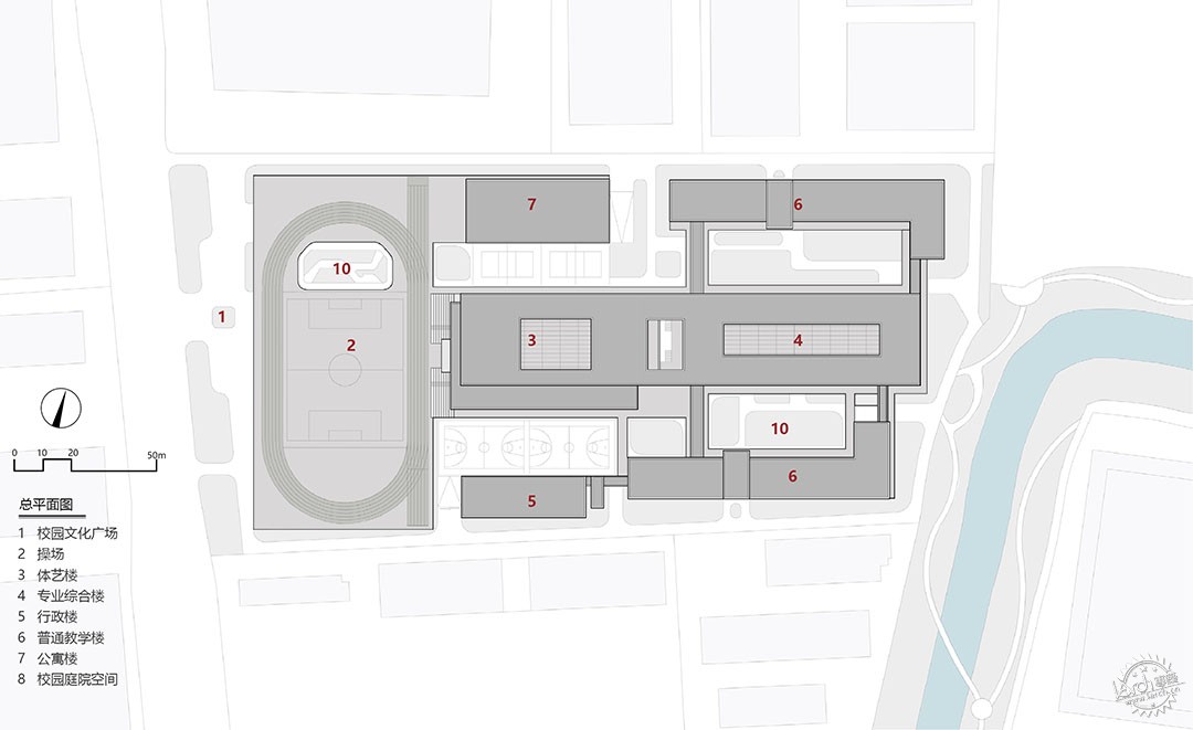 杭州市临平实验中学 / 一方建筑第49张图片