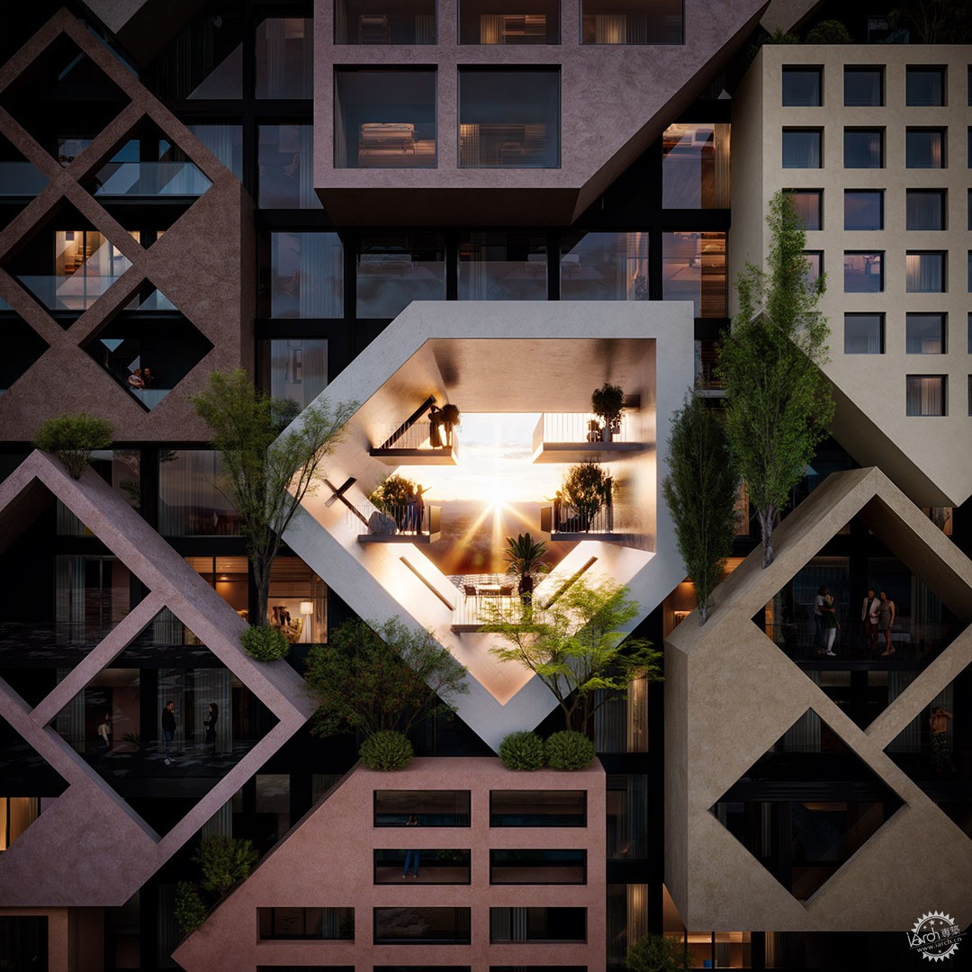 像拼图一样建高楼，“Puzzle Tirana”多功能高层建筑的设计理念第4张图片