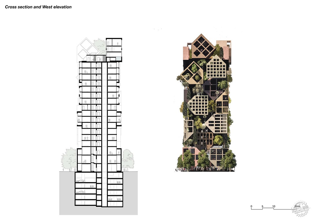 像拼图一样建高楼，“Puzzle Tirana”多功能高层建筑的设计理念第10张图片