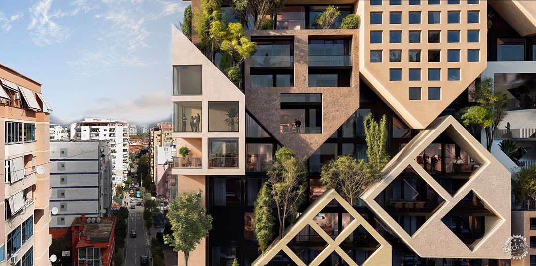 像拼图一样建高楼，“Puzzle Tirana”多功能高层建筑的设计理念第3张图片