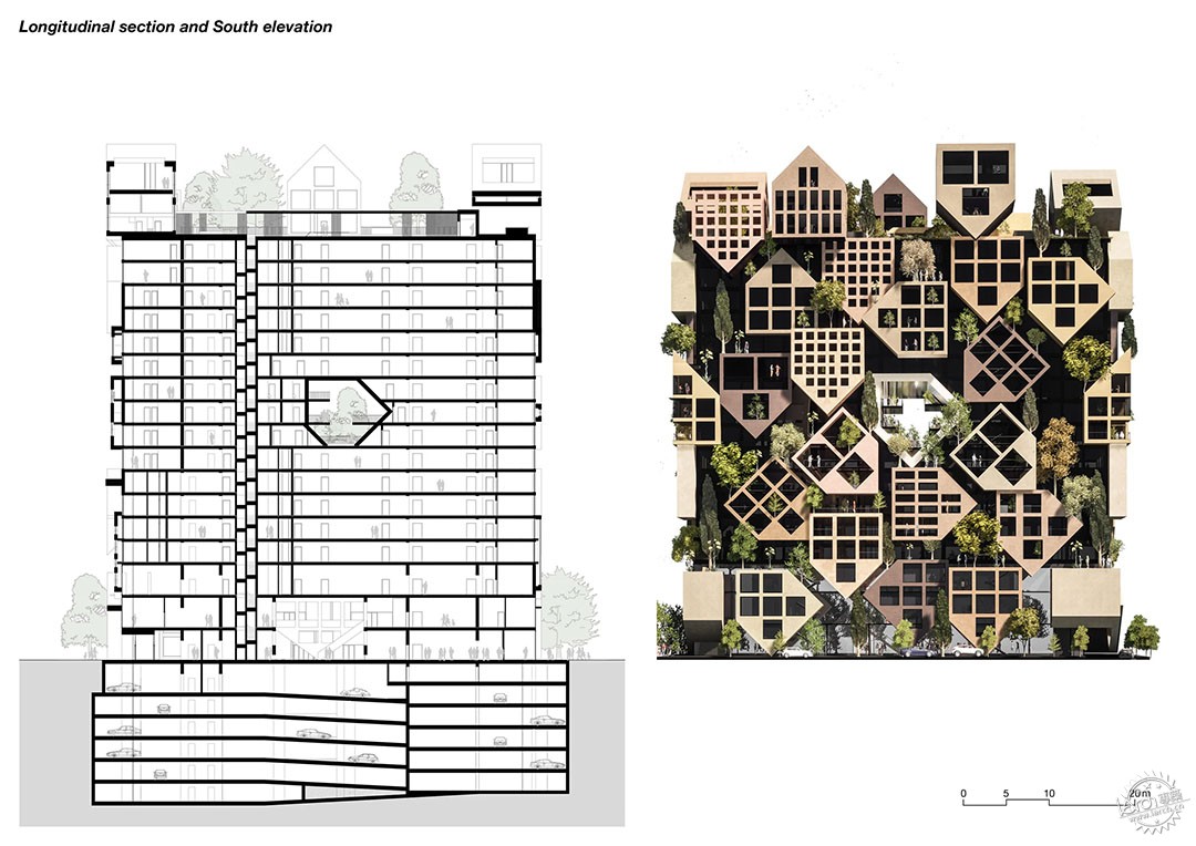 像拼图一样建高楼，“Puzzle Tirana”多功能高层建筑的设计理念第9张图片