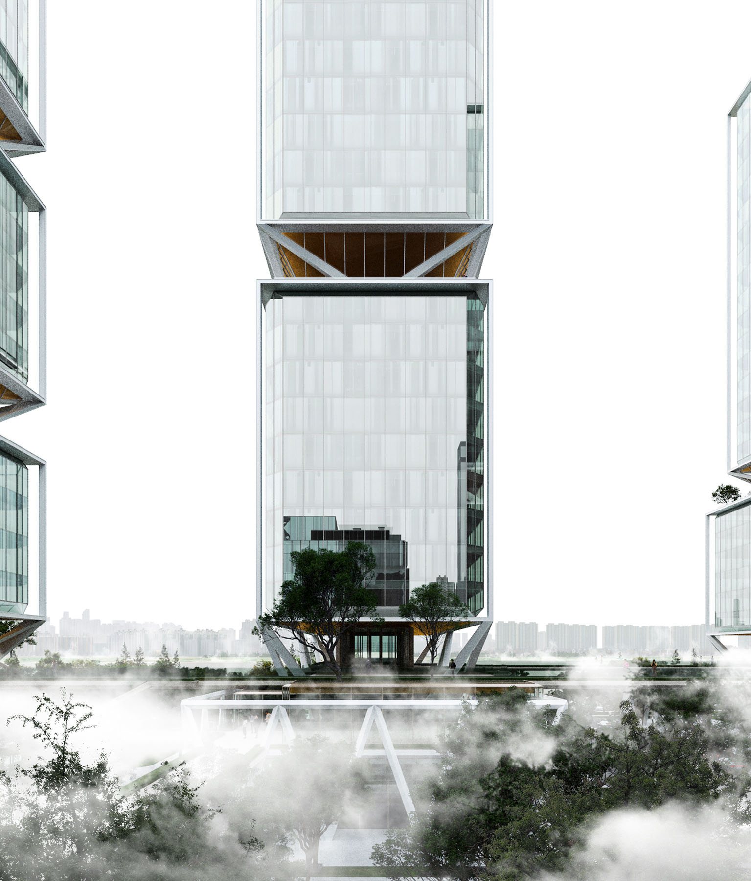 武汉长江中心国际竞赛方案，line+关于城市坐标的双重思考（上）第21张图片