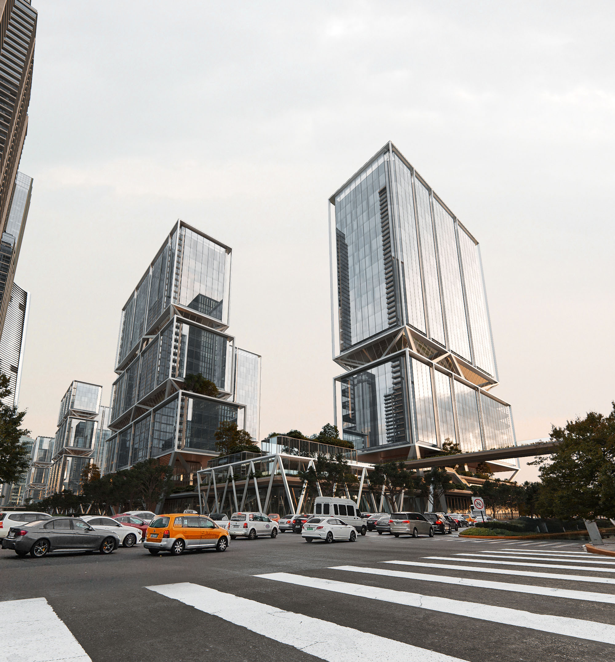 武汉长江中心国际竞赛方案，line+关于城市坐标的双重思考（上）第7张图片