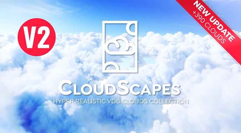 Blender真实云朵白云VDB模型预设Cloudscapes V2网盘下载
