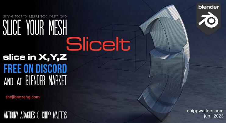 Blender三维切割建模插件Slice it v1.0.5百度网盘下载