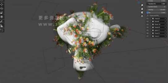 三维模型植物花朵散布生成器 Vegeta v1.0.0，附详细介绍说明！